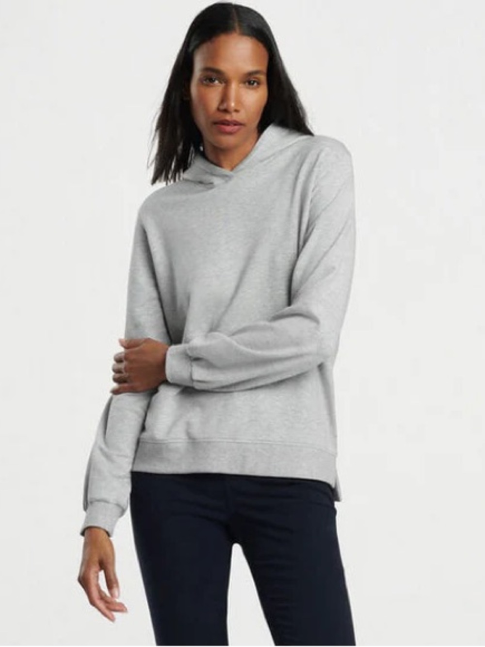 Peter Millar Heather Gray Hooded Sweatshirt